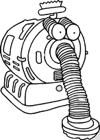 coloriage Telettubies aspirateur